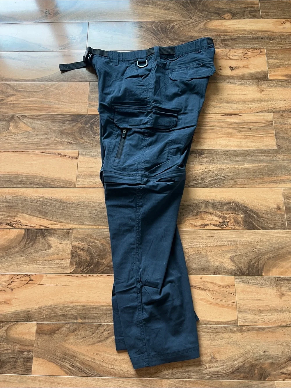 Convertible Cargo Outdoor Pants Mens 34x30 Stretch Zip Off NWT Blue BC Clothing